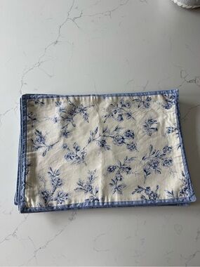Blue Floral Linen Placemat